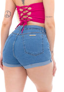 Shorts Jeans Feminino I Levanta Bumbum I Barra Dobrada