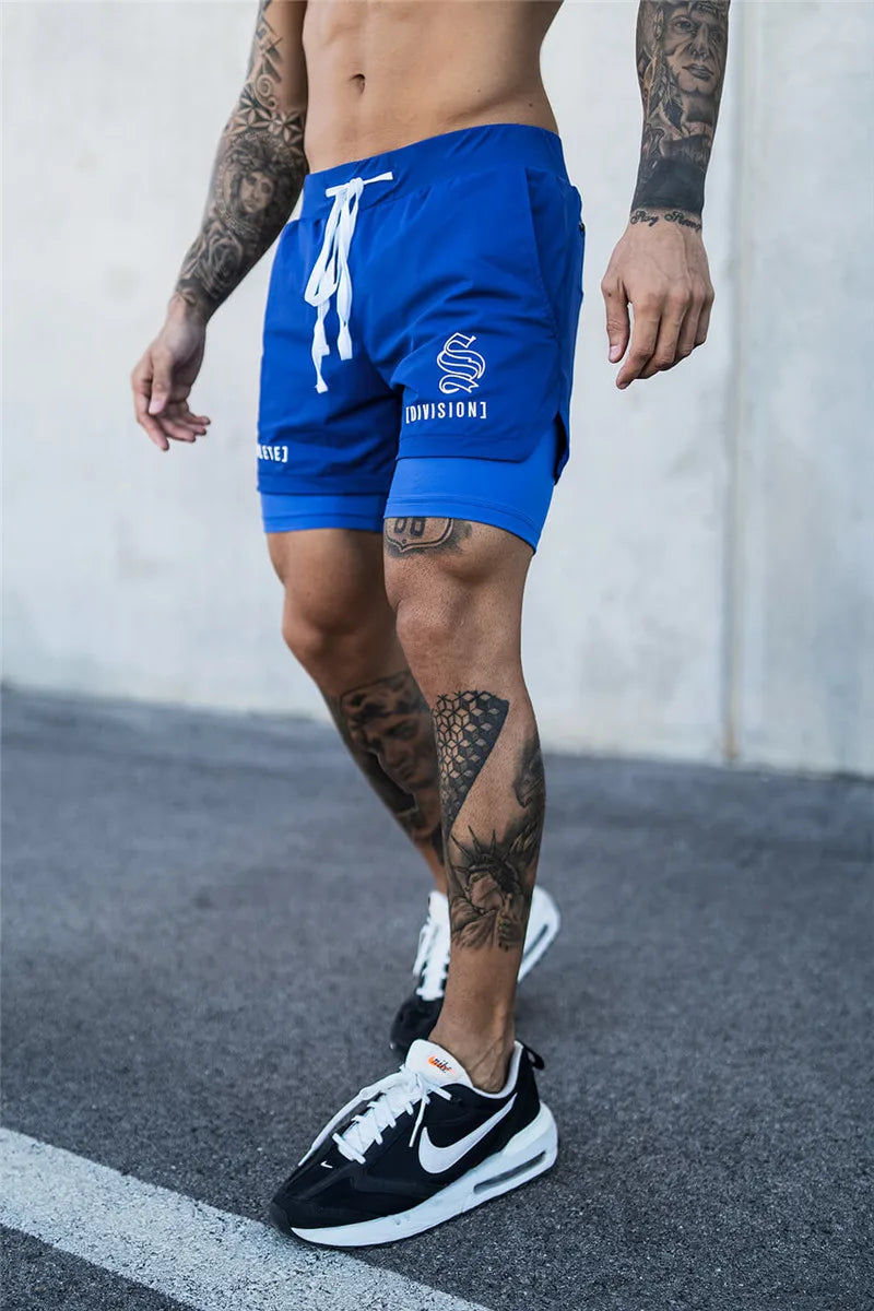 Shorts Dryfit Division | 2 em 1 | Secagem Rápida