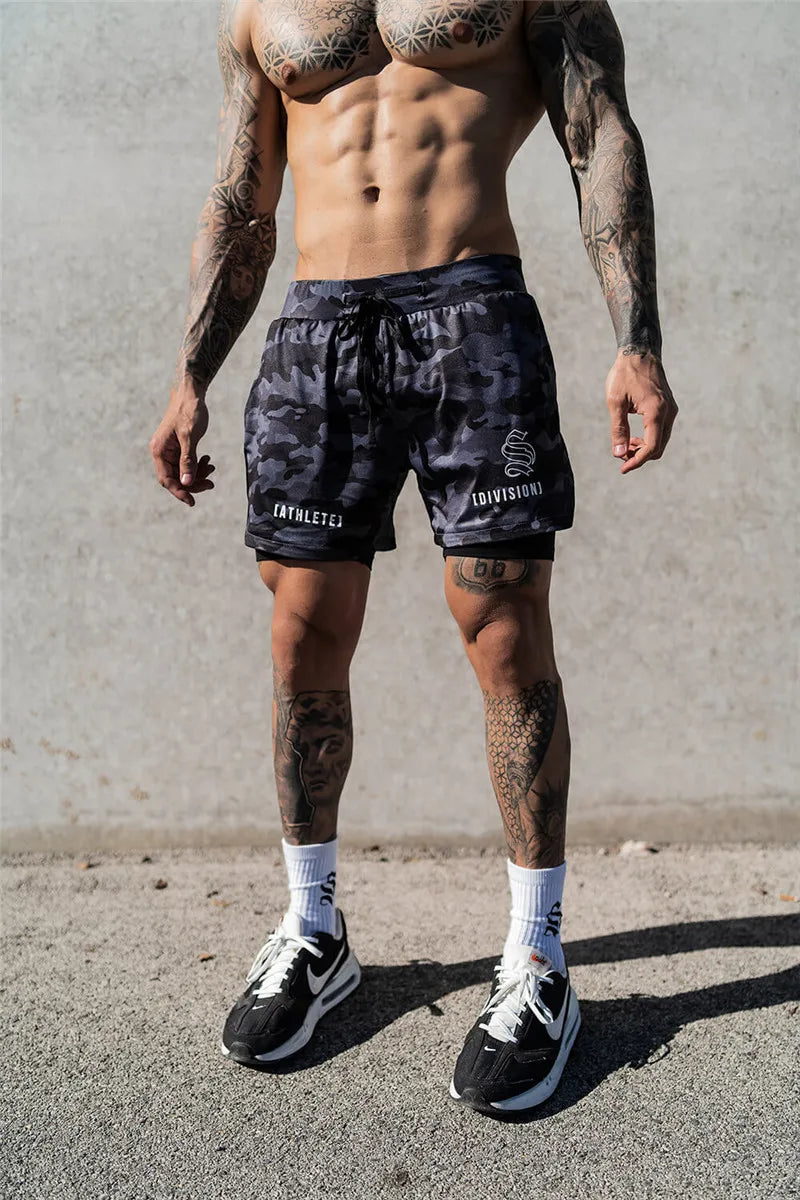 Shorts Dryfit Division | 2 em 1 | Secagem Rápida