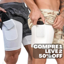 Compre 1 e Leve 2º com 30% OFF | Shorts Dryfit Clean | 2 em 1 | Secagem Rápida
