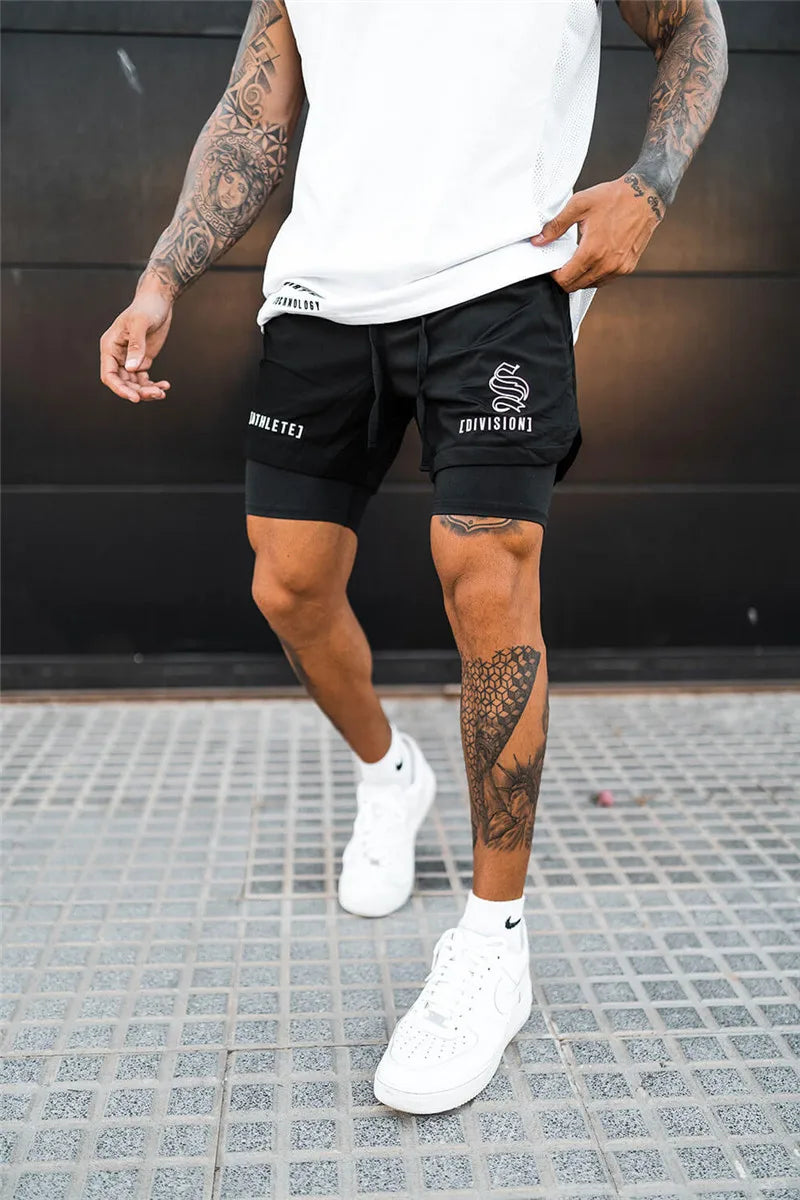 Compre 2 e Leve +1 Grátis - Shorts Dryfit Division | 2 em 1 | Secagem Rápida