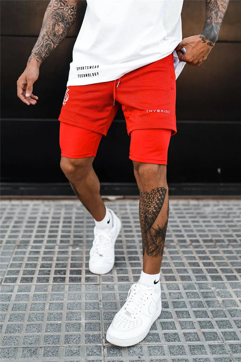 Compre 1 e Leve 2º com 50% OFF - Shorts Dryfit Hybrid | 2 em 1 | Secagem Rápida | Respirável