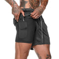 Shorts Dryfit Clean | 2 em 1 | Secagem Rápida Preto