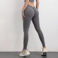 Calça Legging Corte V | Levanta BumBum | Sem Costura | Cintura Alta Cinza