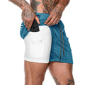 Shorts Dryfit Clean | 2 em 1 | Secagem Rápida Azul