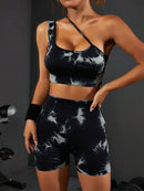 Conjunto Shorts Tie Dye Stretch | Cintura Alta | Sem Costura