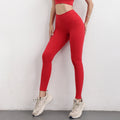 Calça Legging Corte V | Levanta BumBum | Sem Costura | Cintura Alta Vermelho