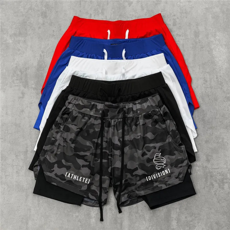 Shorts Dryfit Division | 2 em 1 | Secagem Rápida