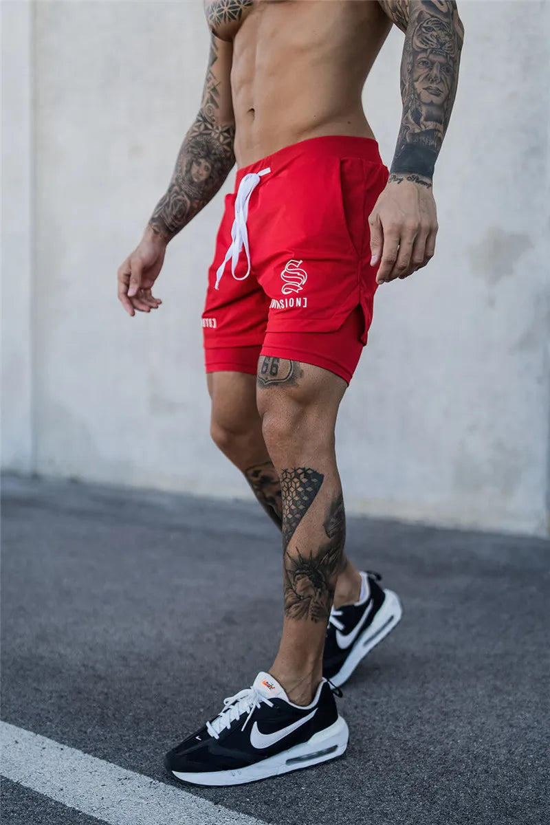 Shorts Dryfit Division | 2 em 1 | Secagem Rápida