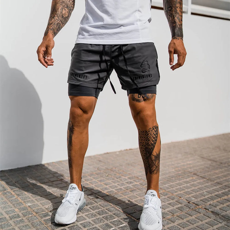 Compre 1 e Leve 2º com 50% OFF - Shorts Dryfit Division | 2 em 1 | Secagem Rápida